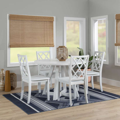 Powell Company - Mayfair Round Dining Table White - D1015LD23RDTW veiw 12