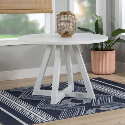 Powell Company - Mayfair Round Dining Table White - D1015LD23RDTW veiw 13