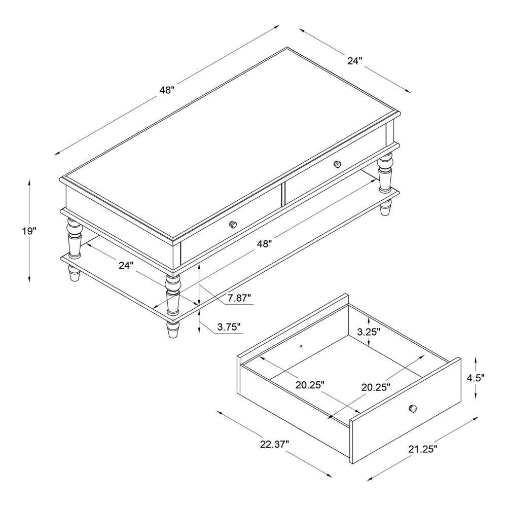 Powell Company - Mcghie Coffee Table, White - D1418A21CTW veiw 12
