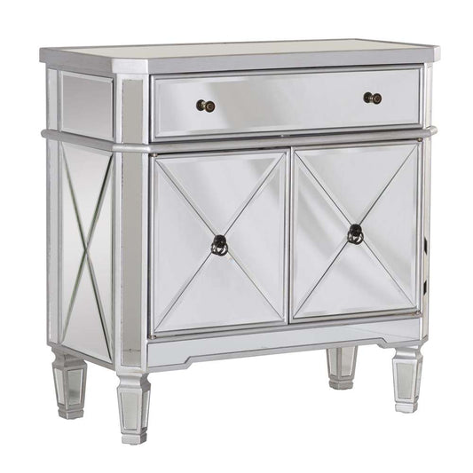 Powell Company - Mirrored 1-Drawer, 2-Door Console - 233-228 veiw 1