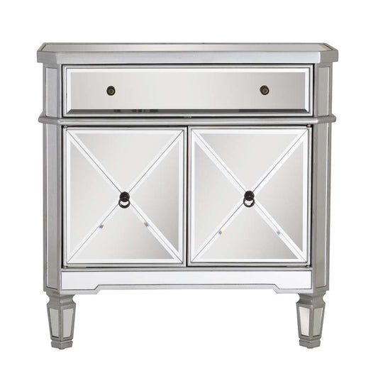 Powell Company - Mirrored 1-Drawer, 2-Door Console - 233-228 veiw 2