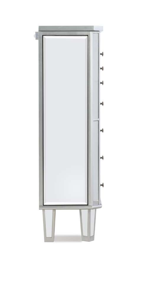 Powell Company - Mirrored Jewelry Armoire With Silver Wood - 233-314 veiw 4