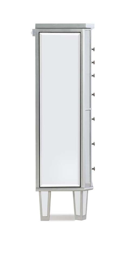 Powell Company - Mirrored Jewelry Armoire With Silver Wood - 233-314 veiw 4