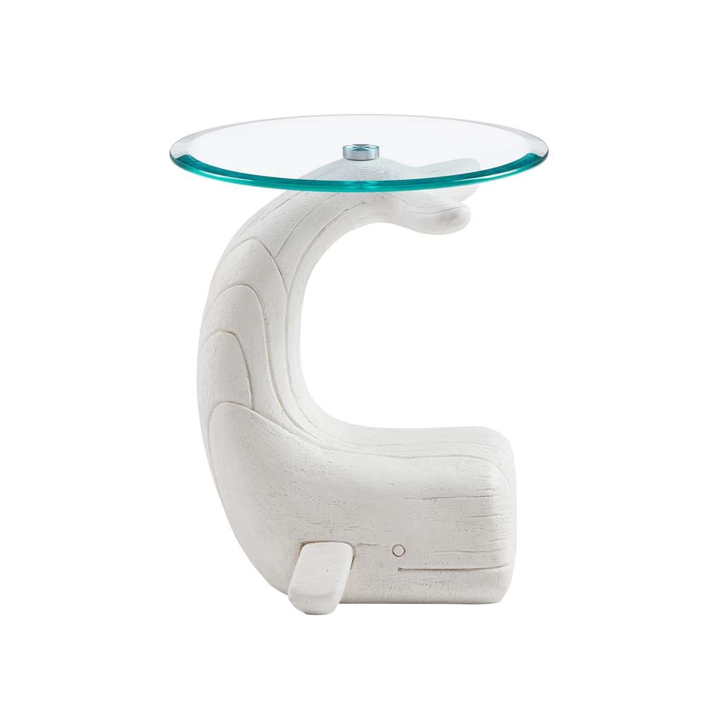 Powell Company - Moby Whale Side Table White - D1294A19WHW veiw 3