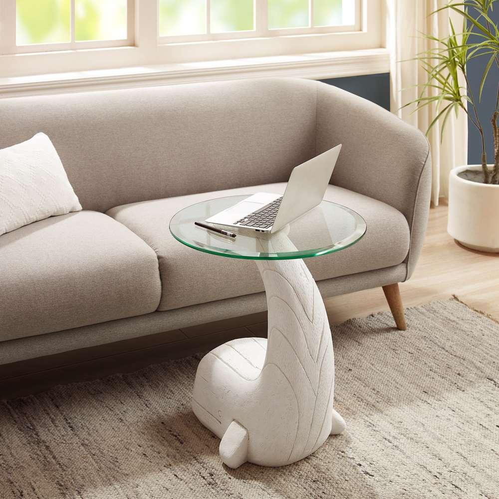 Powell Company - Moby Whale Side Table White - D1294A19WHW veiw 9