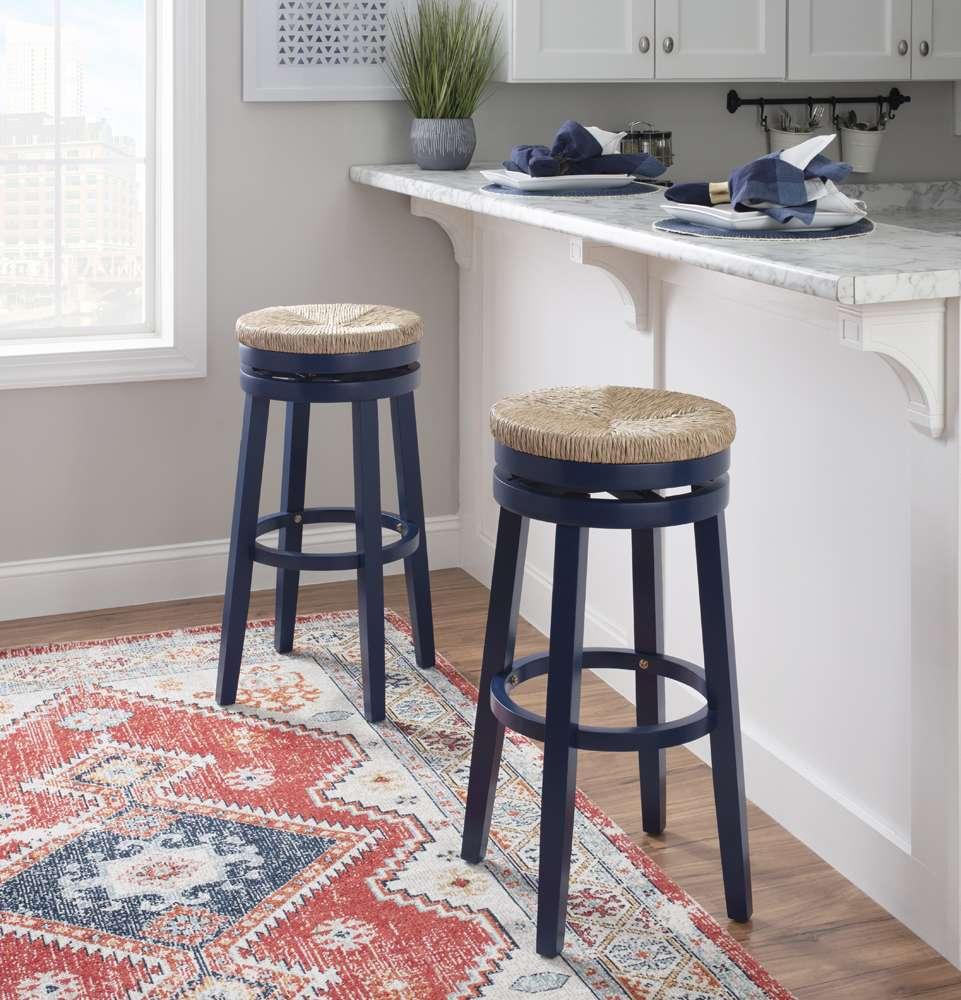 Powell Company - Morgan Barstool Navy Blue  - D1267B19NBBS veiw 4
