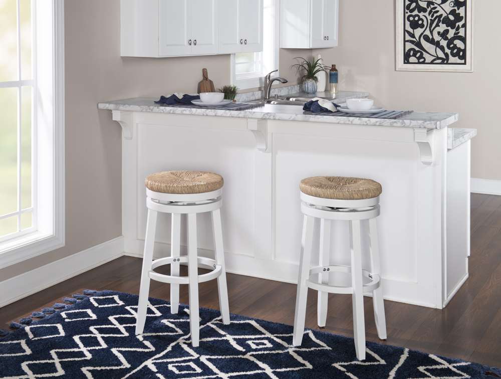 Powell Company - Morgan Barstool White - D1124B17BS veiw 4