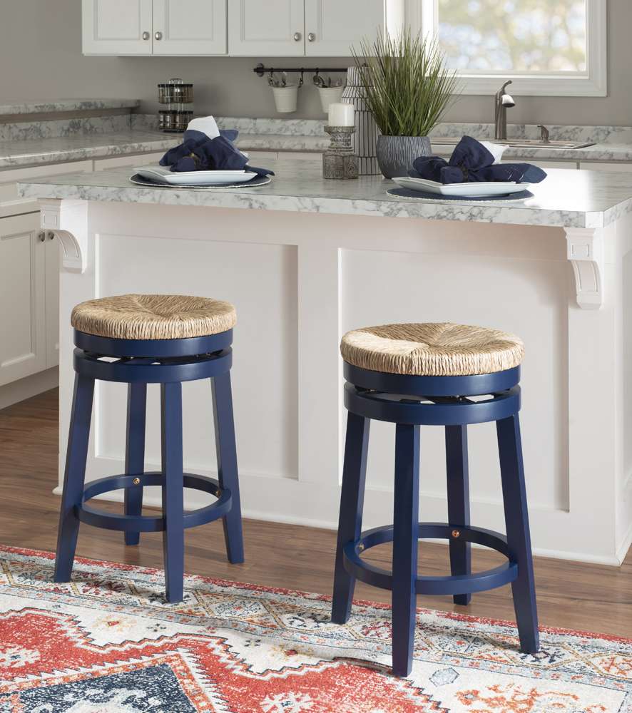 Powell Company - Morgan Counter Stool Navy Blue - D1267B19NBCS veiw 4
