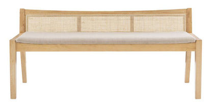 Powell Company - Nassau Rattan Cane Bench With Back, Beige - D1277S19 veiw 2