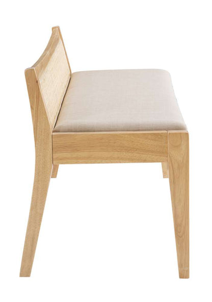 Powell Company - Nassau Rattan Cane Bench With Back, Beige - D1277S19 veiw 3