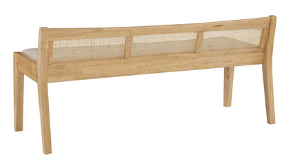 Powell Company - Nassau Rattan Cane Bench With Back, Beige - D1277S19 veiw 4