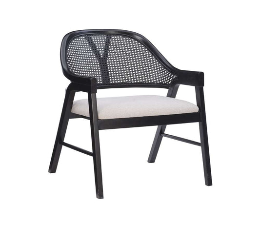 Powell Company - Nyla Dining Chair, Black/Light Beige Cushion - D1494D22AC veiw 1