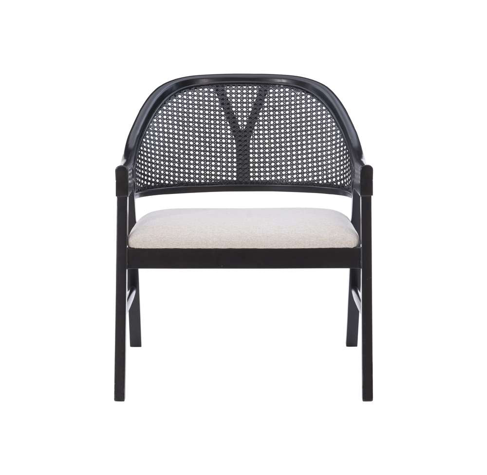 Powell Company - Nyla Dining Chair, Black/Light Beige Cushion - D1494D22AC veiw 2