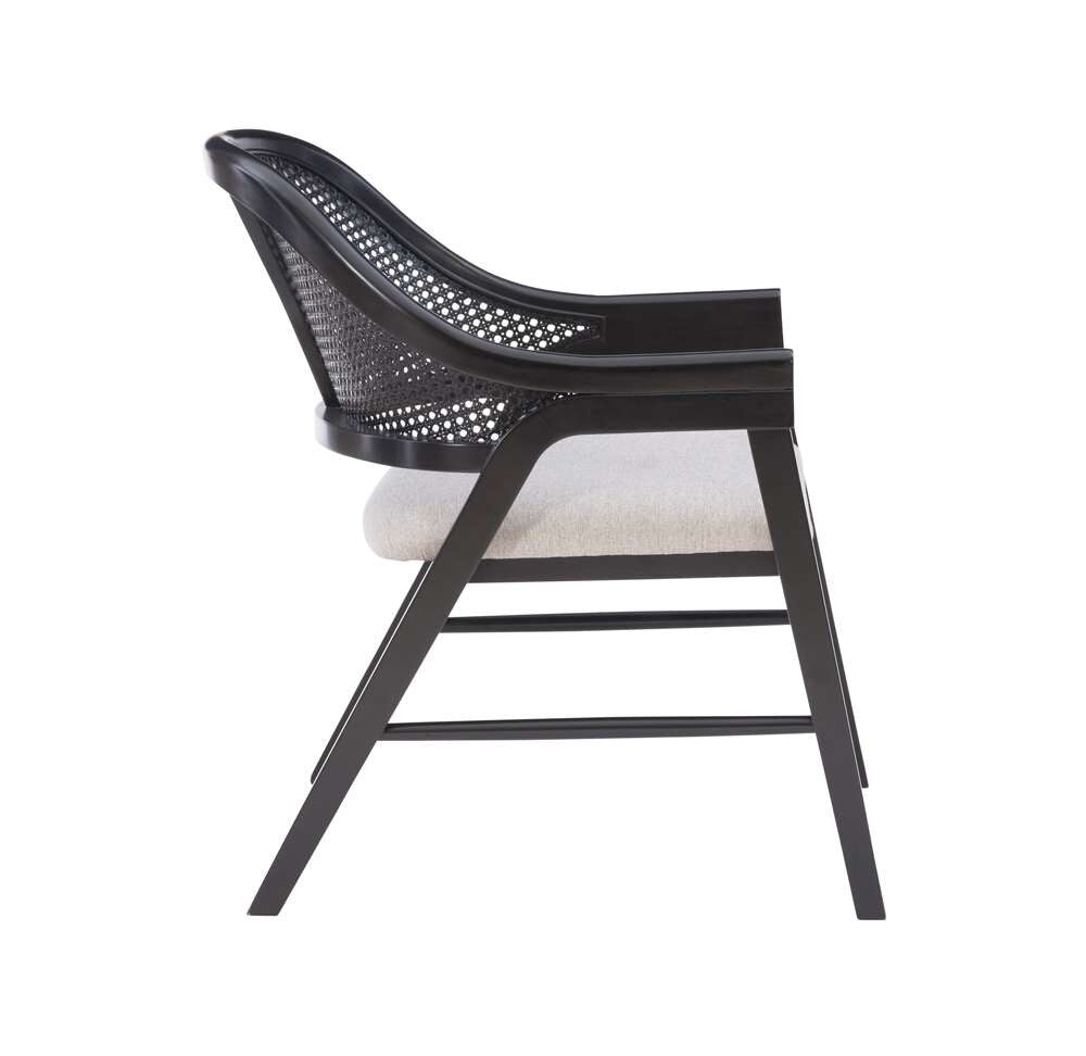 Powell Company - Nyla Dining Chair, Black/Light Beige Cushion - D1494D22AC veiw 3