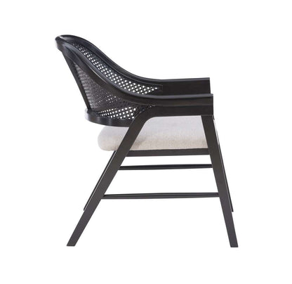 Powell Company - Nyla Dining Chair, Black/Light Beige Cushion - D1494D22AC veiw 3