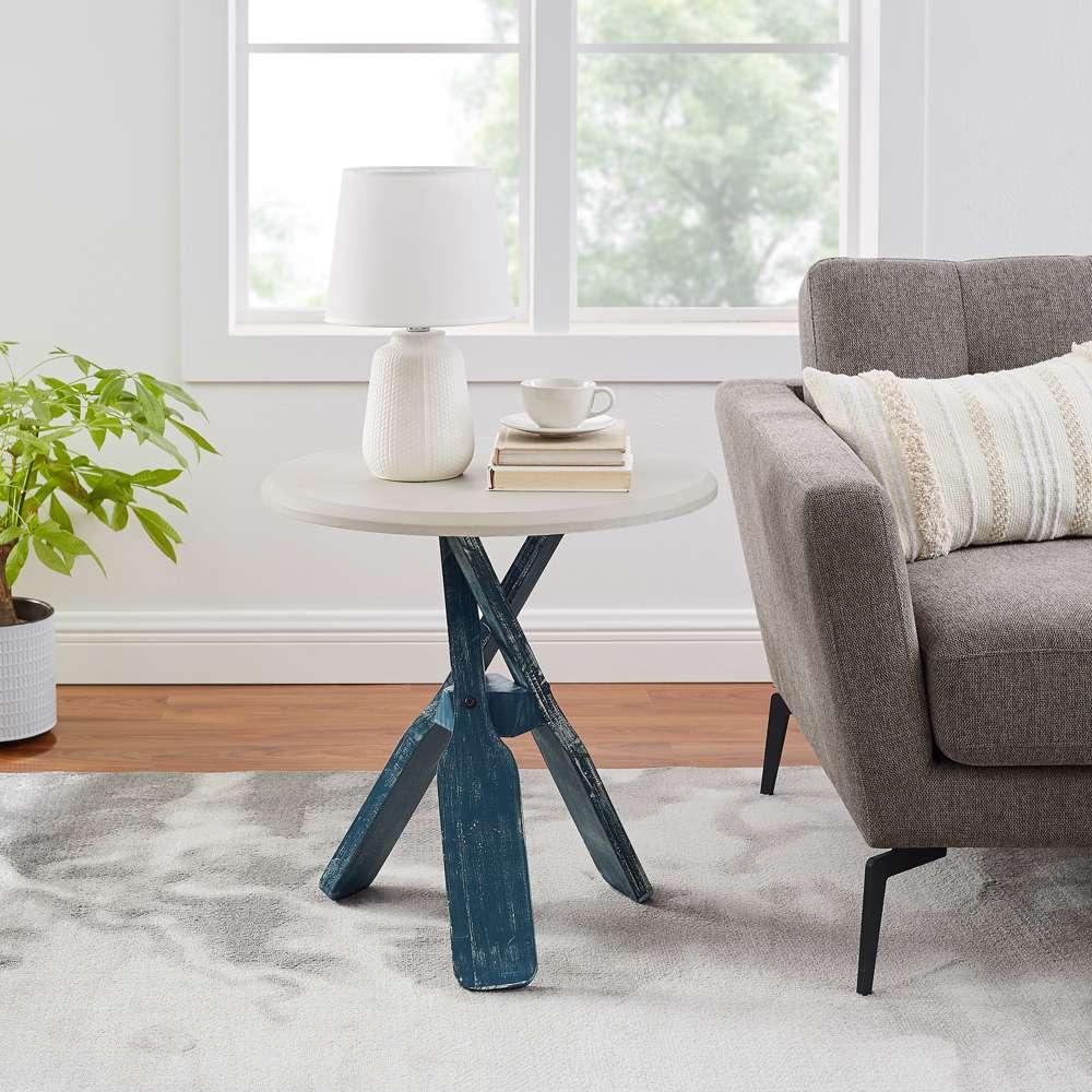 Powell Company - Omar Side Table Blue - D1290A19B veiw 6