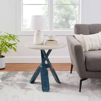 Powell Company - Omar Side Table Blue - D1290A19B veiw 6