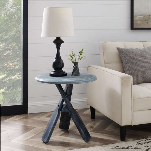 Powell Company - Omar Side Table Grey - D1290A19 veiw 1