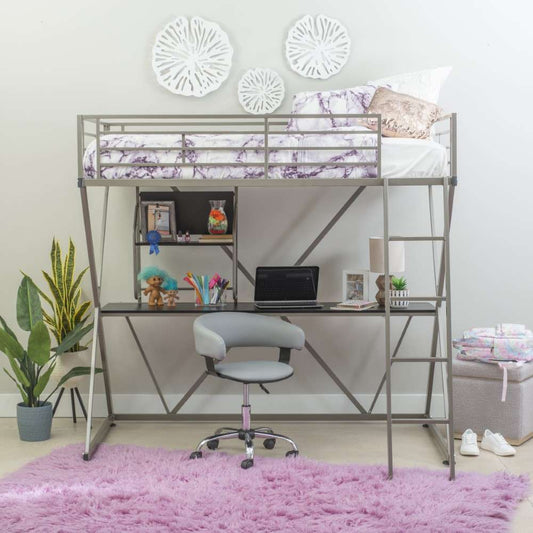 Powell Company - Pewter Student Loft Bed - 941-119 veiw 1