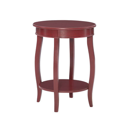Powell Company - Red Round Table With Shelf - 471-350 veiw 1