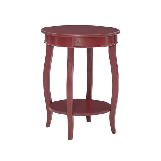 Powell Company - Red Round Table With Shelf - 471-350 veiw 1