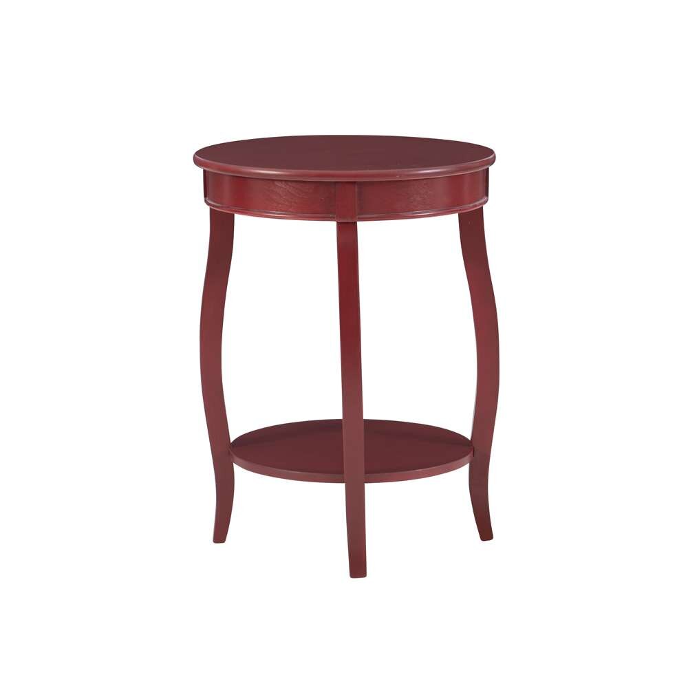 Powell Company - Red Round Table With Shelf - 471-350 veiw 3