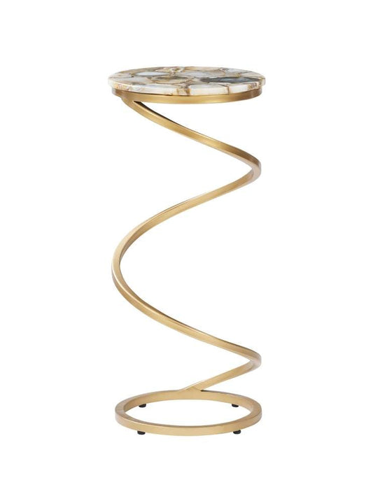 Powell Company - Rian Spiral Drink Table Amber Agate - D1323A20A veiw 1