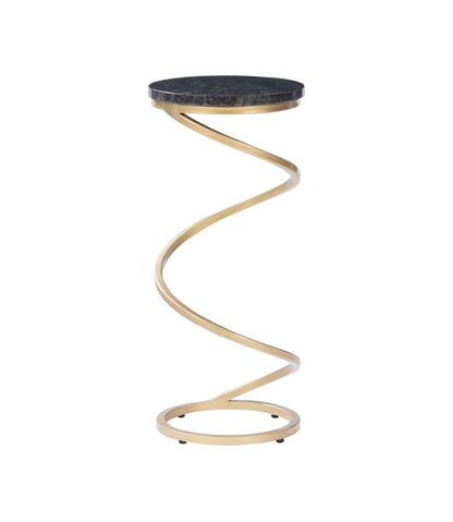 Powell Company - Rian Spiral Drink Table Black Granite - D1323A20B veiw 1