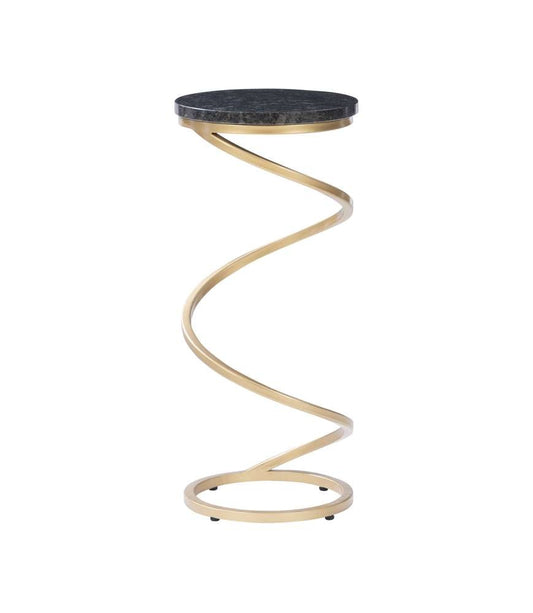 Powell Company - Rian Spiral Drink Table Black Granite - D1323A20B veiw 1