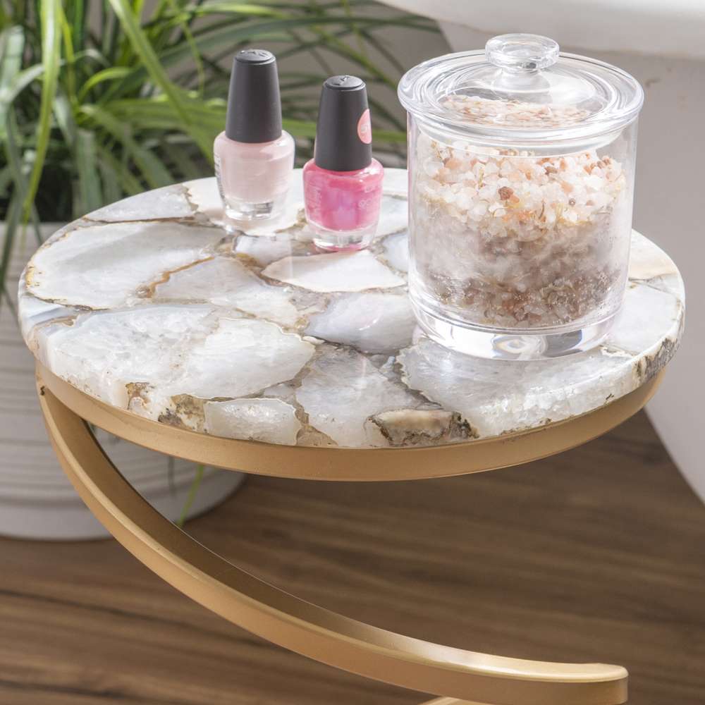 Powell Company - Rian Spiral Drink Table Grey Agate - D1323A20G veiw 4