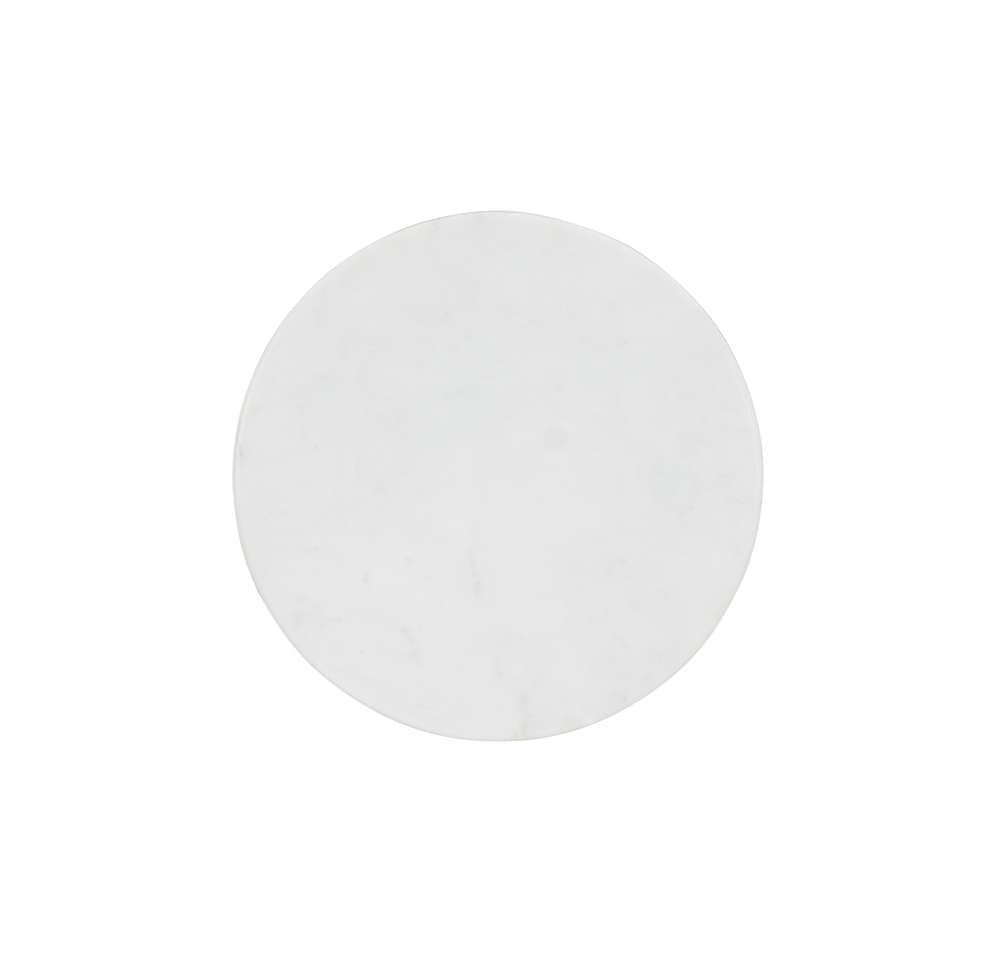 Powell Company - Rian Spiral Drink Table Silver White Marble - D1323A20WSB veiw 5