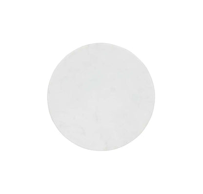 Powell Company - Rian Spiral Drink Table Silver White Marble - D1323A20WSB veiw 5