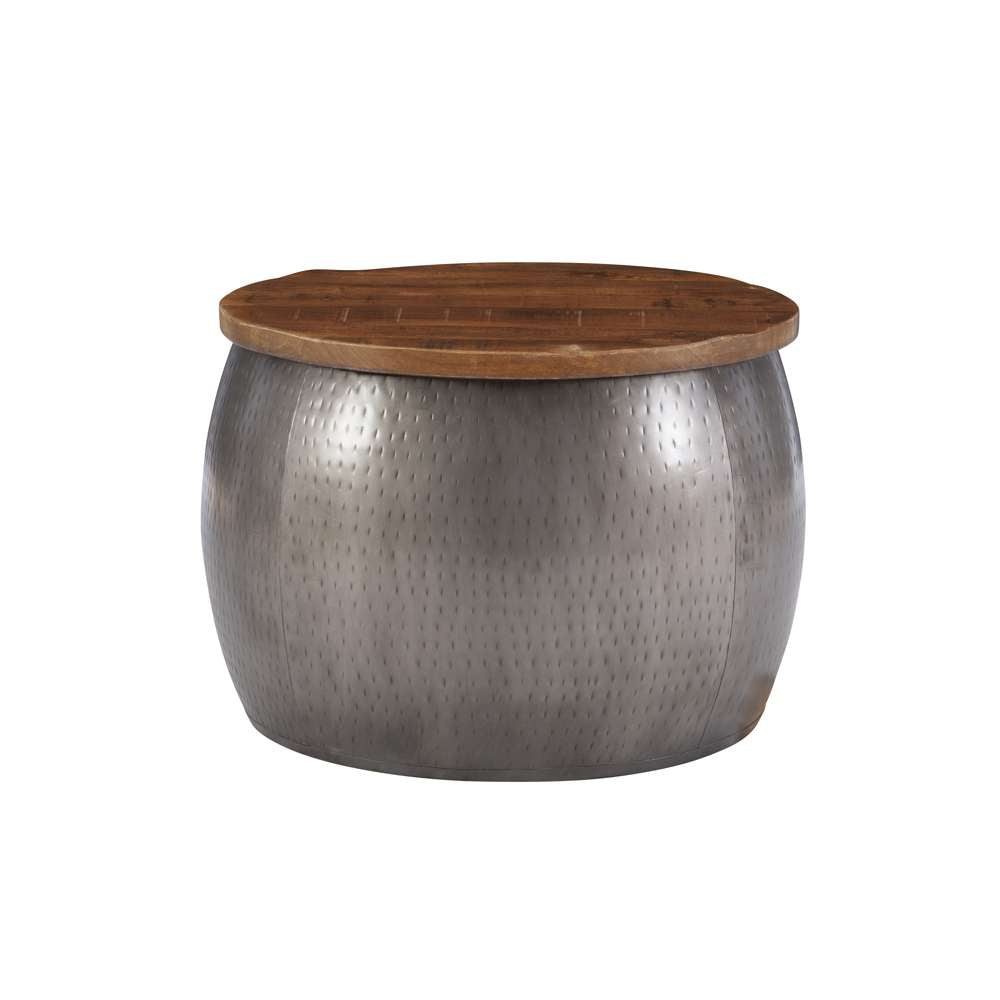 Powell Company - Royce Pewter Drum W/ Storage - D1241A19S veiw 1