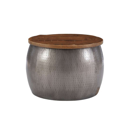 Powell Company - Royce Pewter Drum W/ Storage - D1241A19S veiw 1
