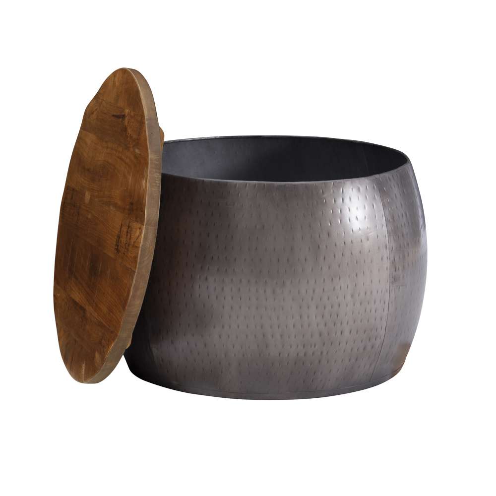 Powell Company - Royce Pewter Drum W/ Storage - D1241A19S veiw 3