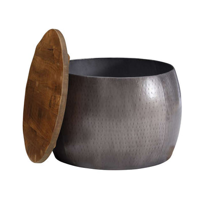 Powell Company - Royce Pewter Drum W/ Storage - D1241A19S veiw 3