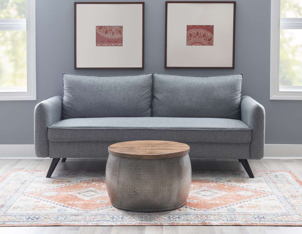 Powell Company - Royce Small Pewter Drum With Storage - D1241A19SS veiw 5