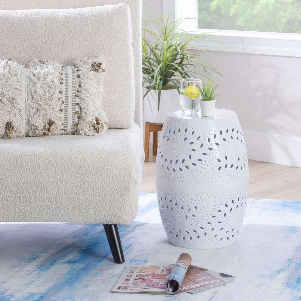 Powell Company - Safiya Side Table Bright White - D1458A21WHT veiw 4