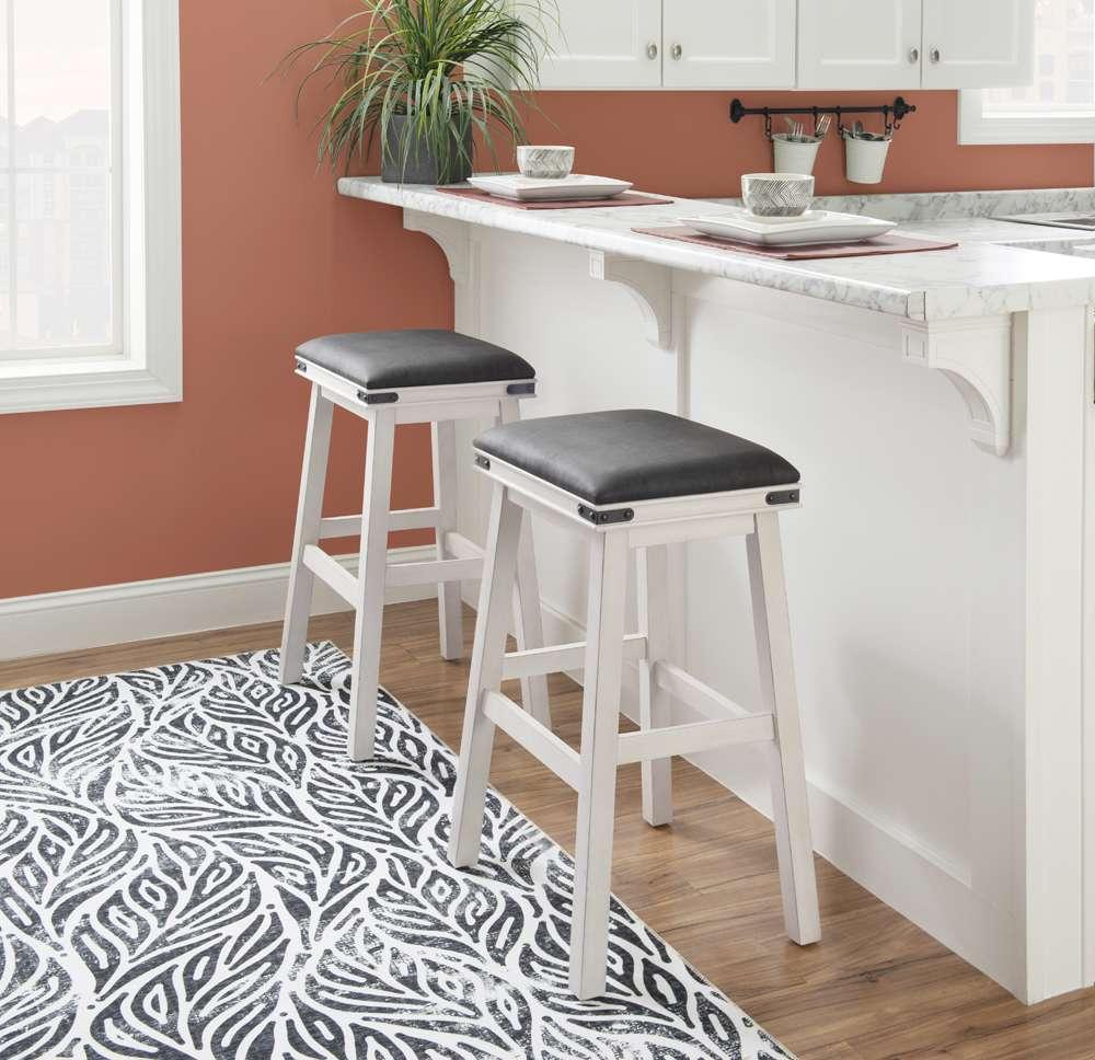 Powell Company - Serrano Barstool Off White - D1123B17BSW veiw 6