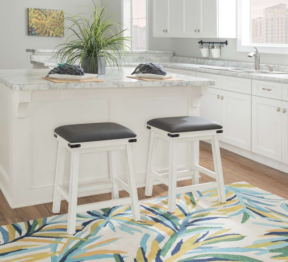 Powell Company - Serrano Counter Stool Off White - D1123B17CSW veiw 5