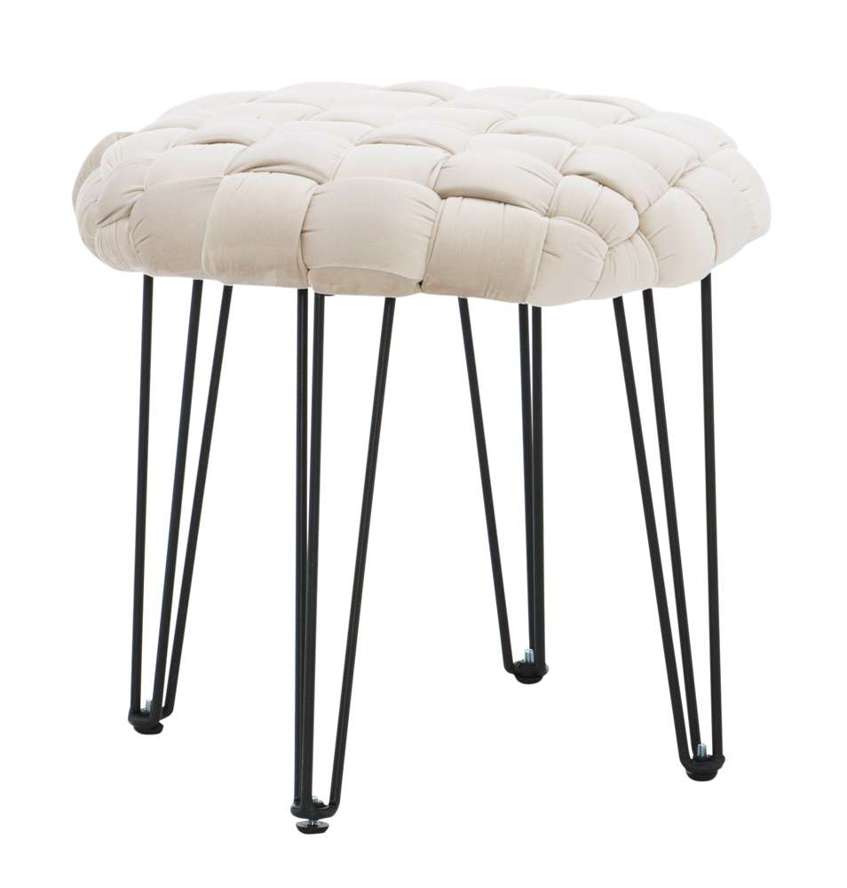 Powell Company - Shadbury Cream Round Stool - D1374S20RBC veiw 1