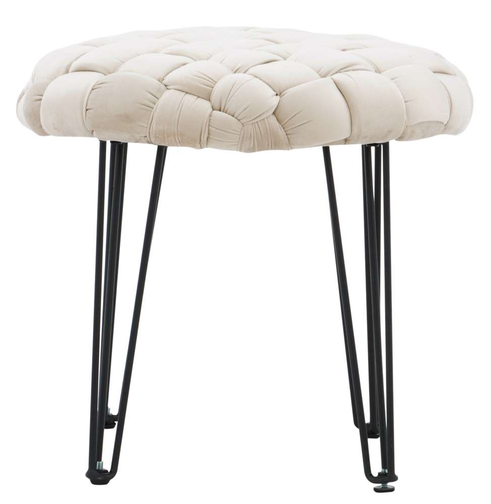 Powell Company - Shadbury Cream Round Stool - D1374S20RBC veiw 2