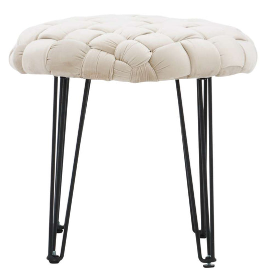 Powell Company - Shadbury Cream Round Stool - D1374S20RBC veiw 2