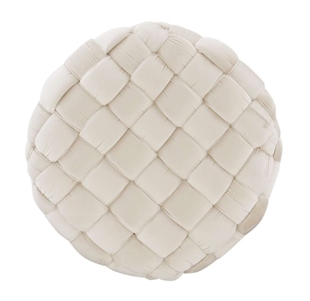 Powell Company - Shadbury Cream Round Stool - D1374S20RBC veiw 3