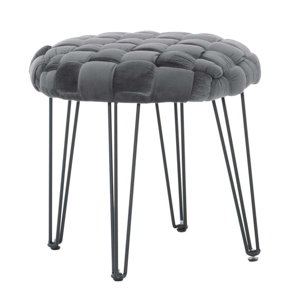 Powell Company - Shadbury Round Stool Grey - D1374S20RBG veiw 1