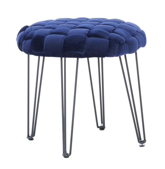 Powell Company - Shadbury Round Stool Navy - D1374S20RBN veiw 1