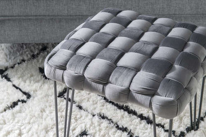 Powell Company - Shadbury Square Stool Grey - D1375S20SBG veiw 5