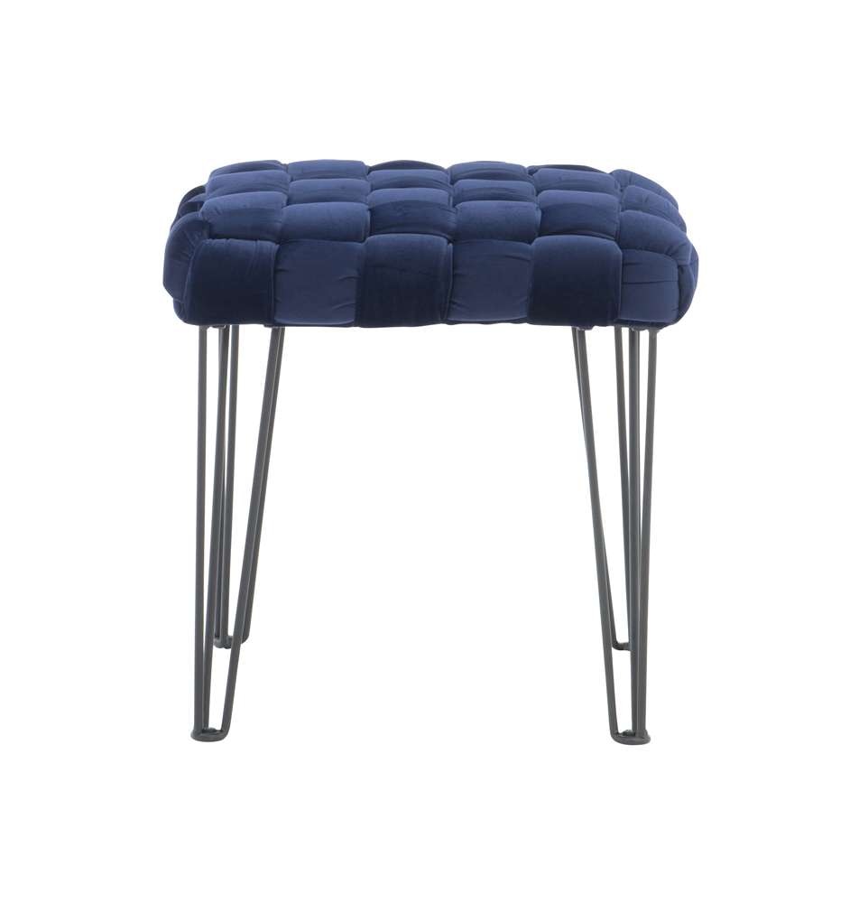 Powell Company - Shadbury Square Stool Navy - D1375S20SBN veiw 2