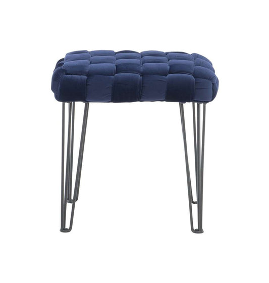 Powell Company - Shadbury Square Stool Navy - D1375S20SBN veiw 2