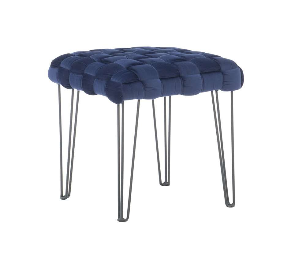 Powell Company - Shadbury Square Stool Navy - D1375S20SBN veiw 3